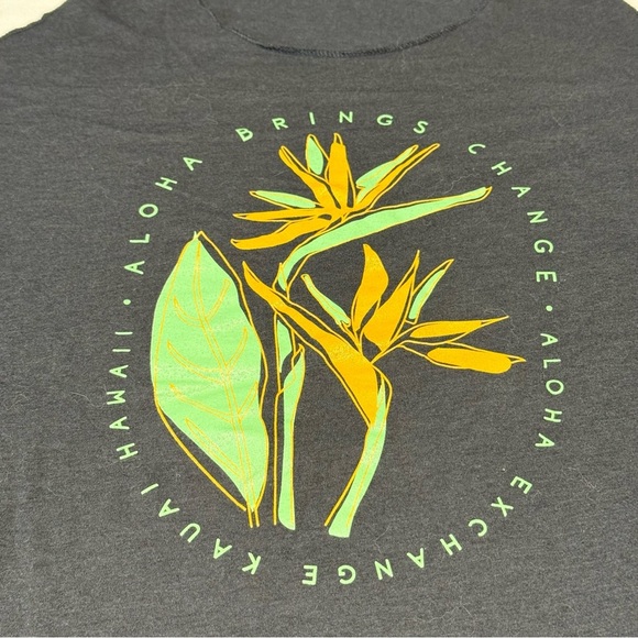 Aloha Brings change Charcoal Graphic Tank Women’s XL - Picture 3 of 6